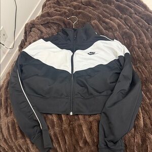 Nike Women's Black and White Bomber Jacket
